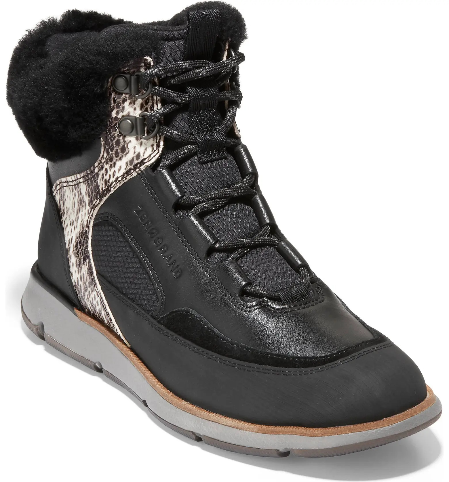ZeroGrand Waterproof Hiker Boot with Genuine Shearling Trim | Nordstrom
