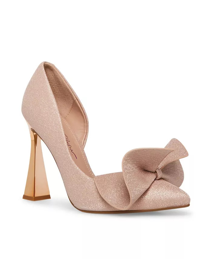 Betsey Johnson Women's Nobble Structured Bow Slip-on Pumps - Macy's | Macy's