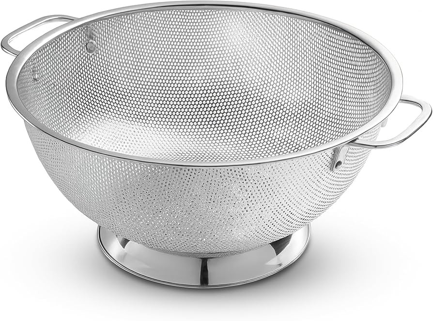 Bellemain Colander for Kitchen \u2013 5 Qt Stainless Steel Strainer with Handle - 18/8 Pasta Stra... | Amazon (US)