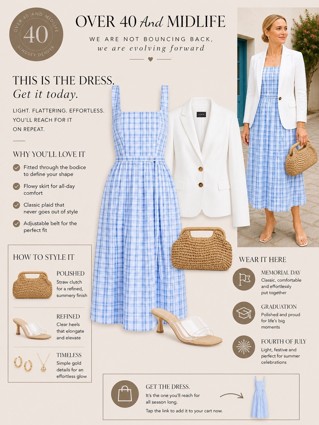  ✨Tap the bell, save and ❤️ for over 40 fashion, midlife style, midsize fashion and luxury looks for less. 

Spring dress, graduation, shower, summmer

👑"Helping you look good, feel good!" - Lindsey Denver
Spring looks, Midlife style for real women who want to feel confident again. Over 40 fashion and over 50 style that works with changing bodies, perimenopause shifts, and real life. Think midsize fashion, Gen X style and up, body confidence, and mom outfits that feel polished, comfortable, and elevated...because style over 45 and over 50 should feel effortless, not stressful. 



#LTKPlusSize #LTKMidsize #LTKOver40