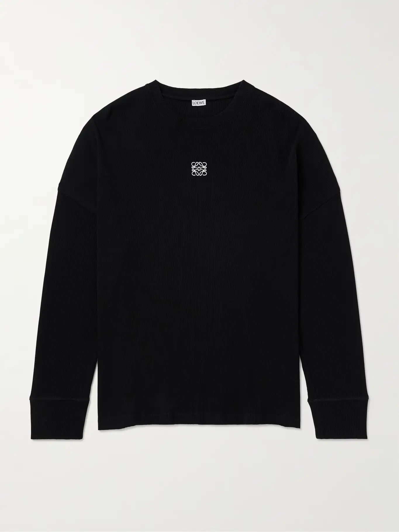 Oversized Logo-Embroidered Ribbed Cotton T-Shirt | Mr Porter (US & CA)