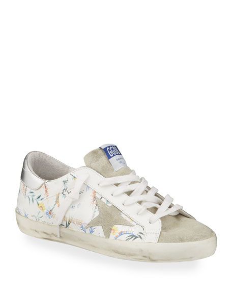 Golden Goose Superstar Floral Low-Top Sneakers | Neiman Marcus