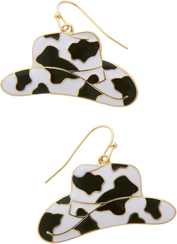 Kathaya Cowboy Boot Earrings for Women Cowgirl Western Dangle Drop Earrings Texas Boots Cow Print... | Amazon (US)