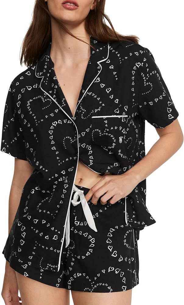 Victoria's Secret Flannel Short Pajama Set, Women's Sleepwear (XS-XXL) | Amazon (US)