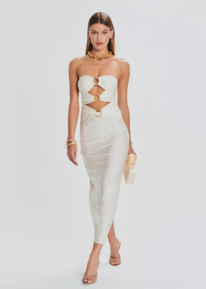 Lily Lycra Maxi Dress | Retrofete