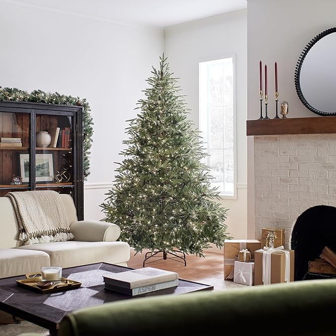 National Tree Company Pre-Lit 'Feel Real' Artificial Full Christmas Tree, Green, Frasier Grande, ... | Amazon (US)