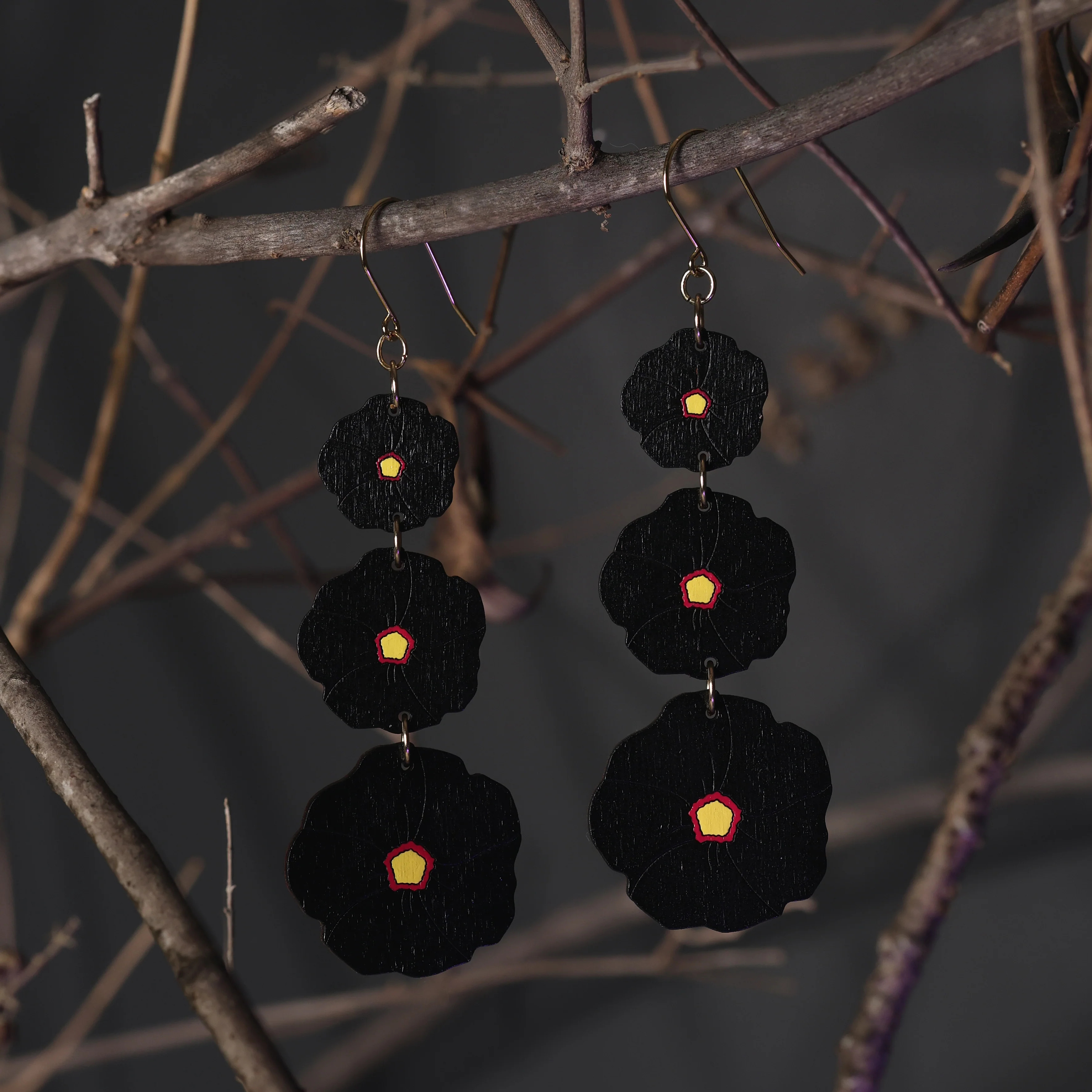 Hollyhocks Dangles | Le Chic Miami