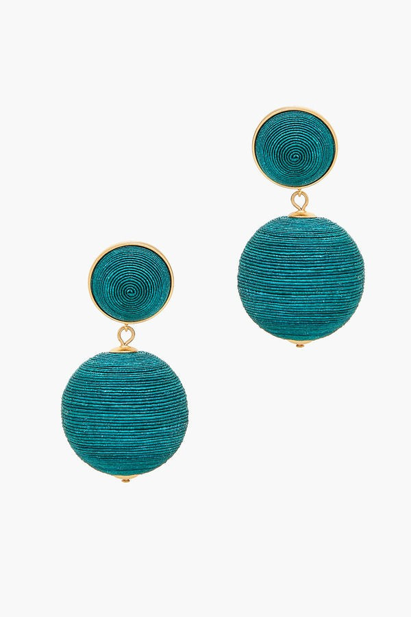 Deep Teal Silk Lantern Earrings | Tuckernuck Jewelry | Tuckernuck (US)