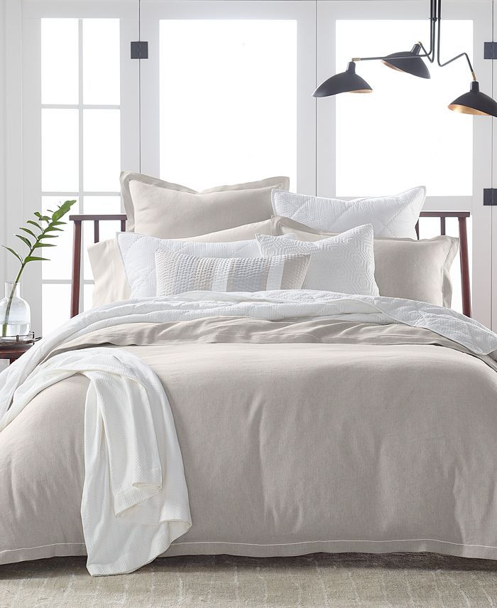 Linen Blend Duvet Cover, King, Created for Macy's | Macys (US)