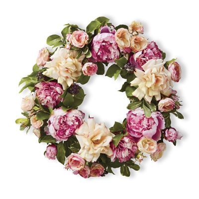 Mila Peony and Roses Wreath | Frontgate | Frontgate