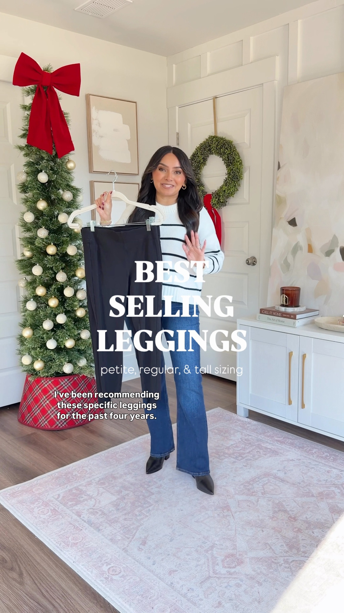 Best selling leggings!
For reference: I’m 5’0, 32b bra size, and 2/26 in bottoms, pear shaped. 
*Everything I share is unaltered! TTS means true to size. Between size 5-6.6 in shoes

I’m wearing size small petite and small regular. I like this size for a comfortable waistband. They do shrink a little after drying for the first time. 
Striped sweater size xs TTS
Loafers size 5 TTS
Boots size 5.5 TTS

#LTKSaleAlert #LTKFindsUnder50 #LTKPetite