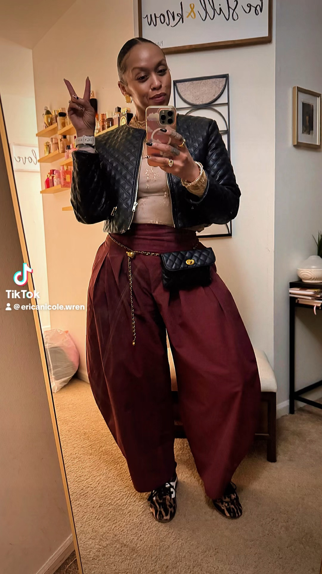 When your outfit hits harder than the bass 🔥
Concert date night look = comfy, bold, and unapologetically me.

For your reference I am 5’6” and 180lbs.

-lace top- sz. Large (Amazon)
-bodysuit- sz. medium, should have gotten a large maybe (Amazon)
-pants- Size XL (SHEIN)
-shoes- H&M
-chained belt bag- (Amazon)
-jacket- size Large (Zara)


#LTKValentine #LTKootd #LTKOver40