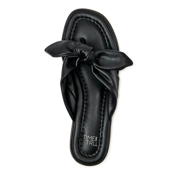Time and Tru Women’s Bow Thong Sandal - Walmart.com | Walmart (US)