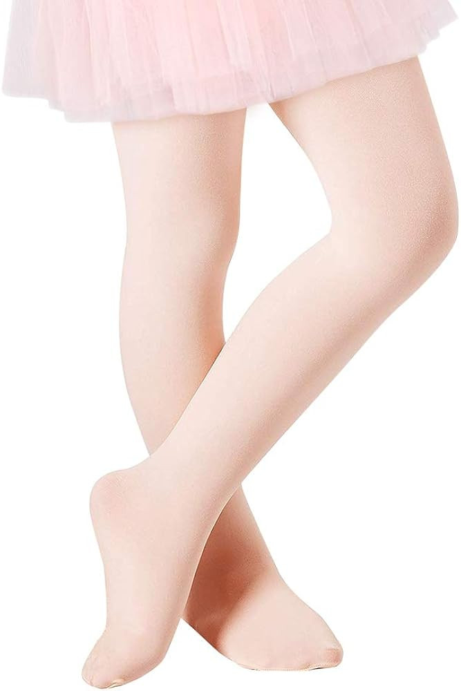 Century Star Girls Ballet Tights Toddler-Super Soft Footed Dance Tights for Kids | Amazon (US)