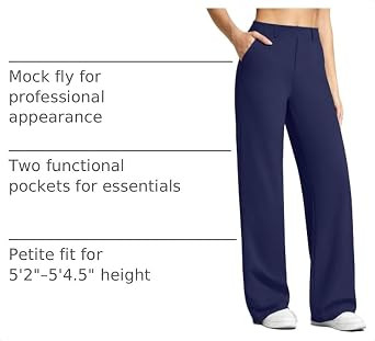 G4Free EverGoing Women's Wide Leg Dress Pants with Pockets Belt Loops | Amazon (US)