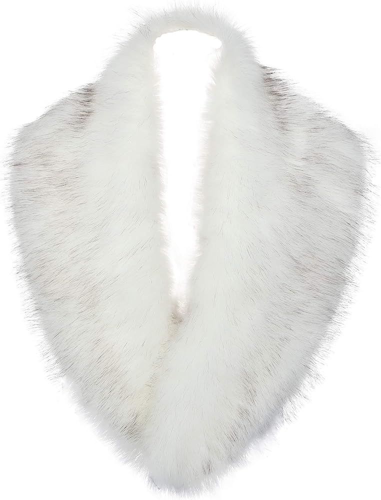 La Carrie Women's Faux Fur Collar Scarf Wrap Cold Winter Warmer | Amazon (US)