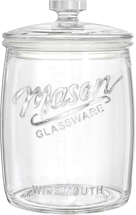 Folinstall 1 Gallon Glass Cookie Jar, Large Glass Jar with Airtight lid, Glass Food Storage Conta... | Amazon (US)