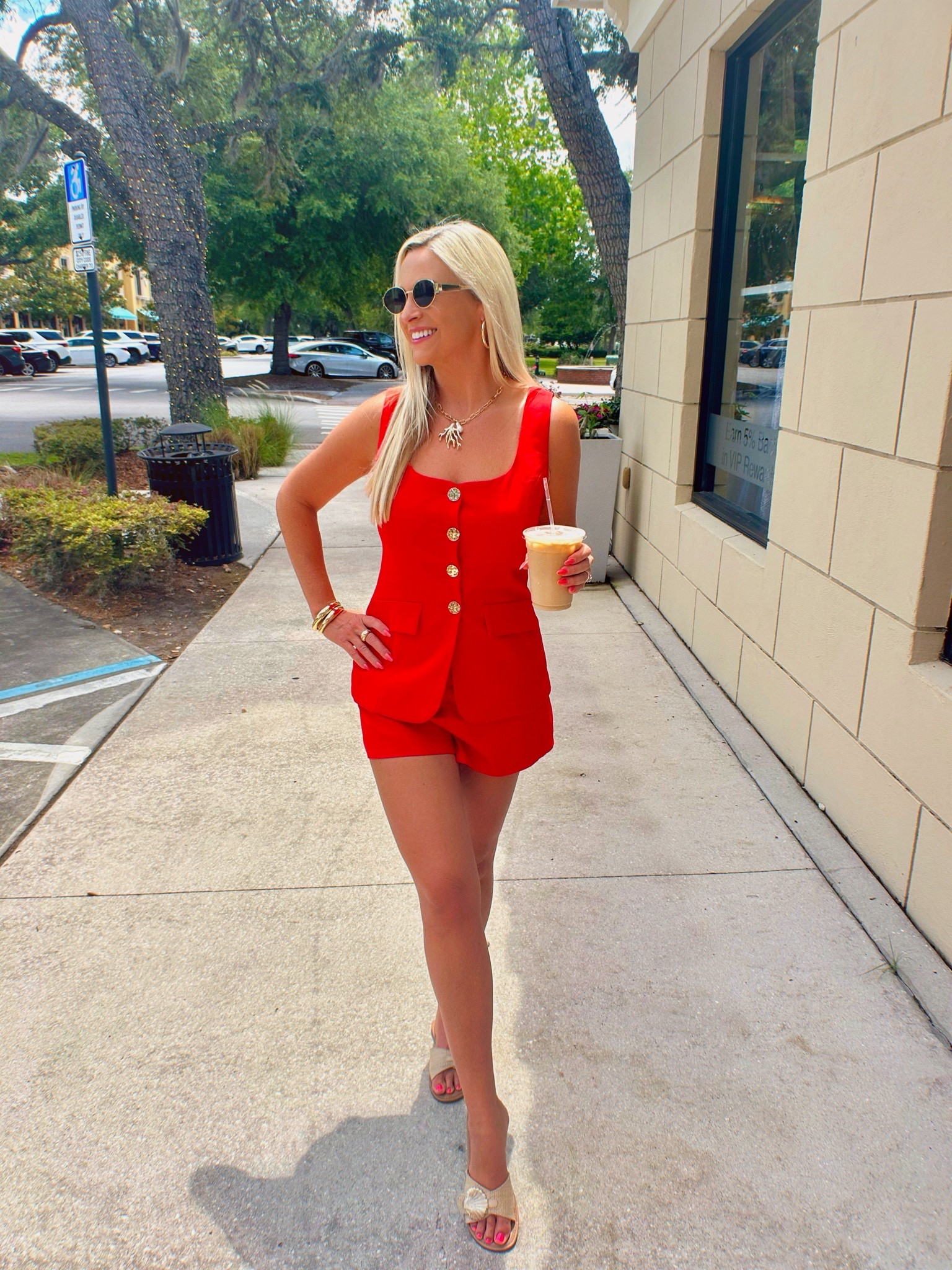 One-piece outfits just hit different ❤️‍🔥 This @VICI romper is 
polished, playful, and effortless all at once. Add some gold accessories and you’ll look like a million bucks, from the office straight to happy hour! 🍸 This is my new summer go-to outfit ✨

#LTKootd #LTKmomlife #LTKWorkwear