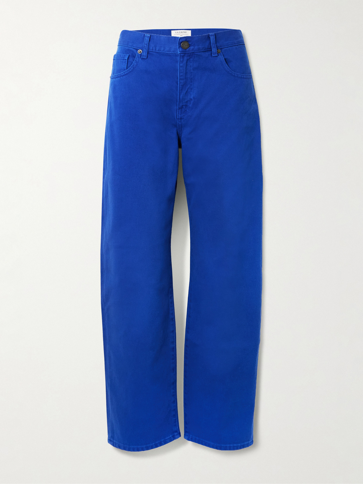 La Ligne - Marilyn Striped Mid-rise Straight-leg Jeans - Blue | NET-A-PORTER (US)