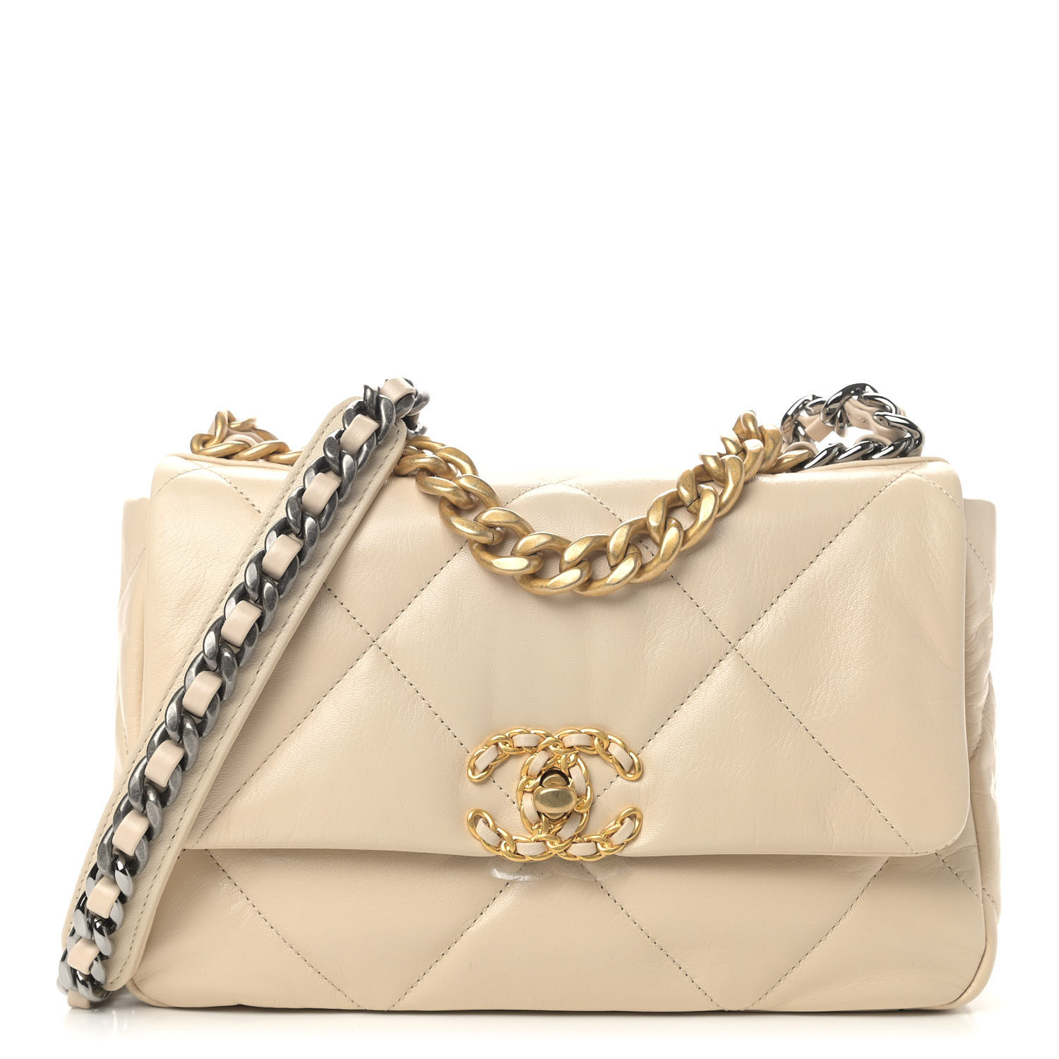 CHANEL

Goatskin Quilted Medium Chanel 19 Flap Beige | Fashionphile