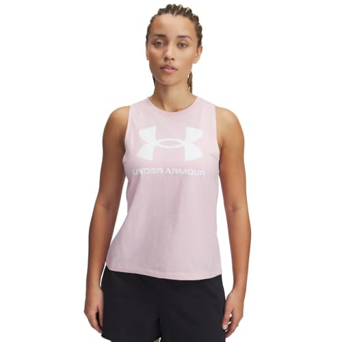 Under Armour Women's Live Sportstyle Graphic Tank, (647) Prime Pink / / White, X-Small | Amazon (US)