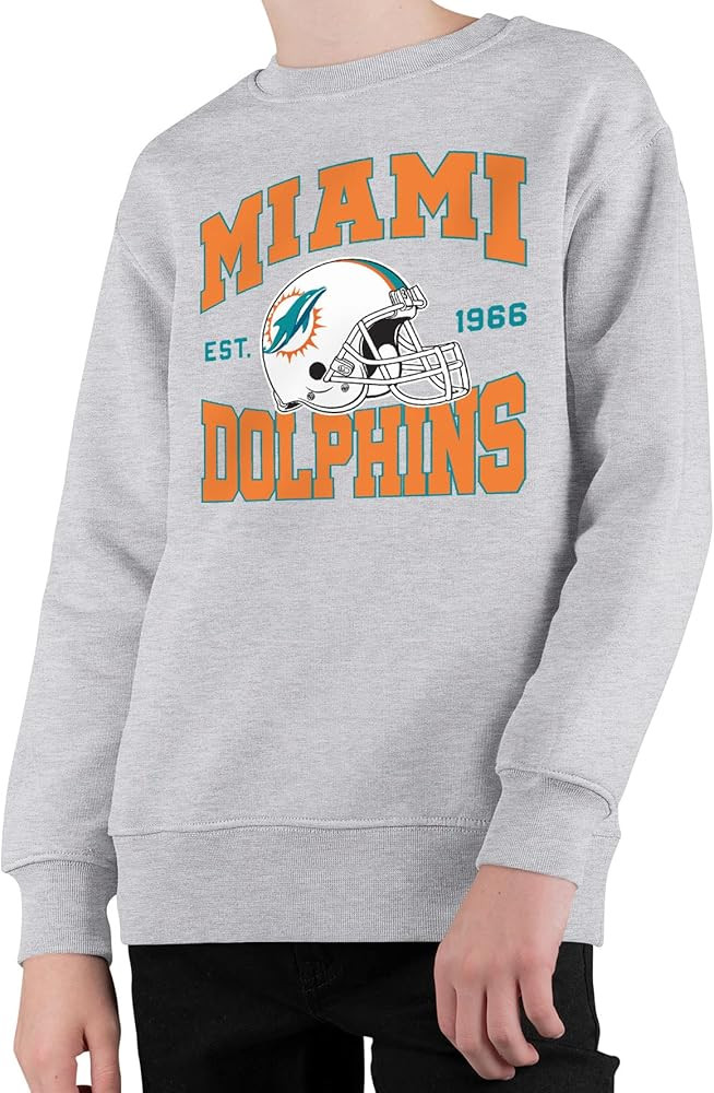 Junk Food Clothing x NFL - Team Helmet - Kids Crewneck Sweatshirt for Boys and Girls - Officially... | Amazon (US)