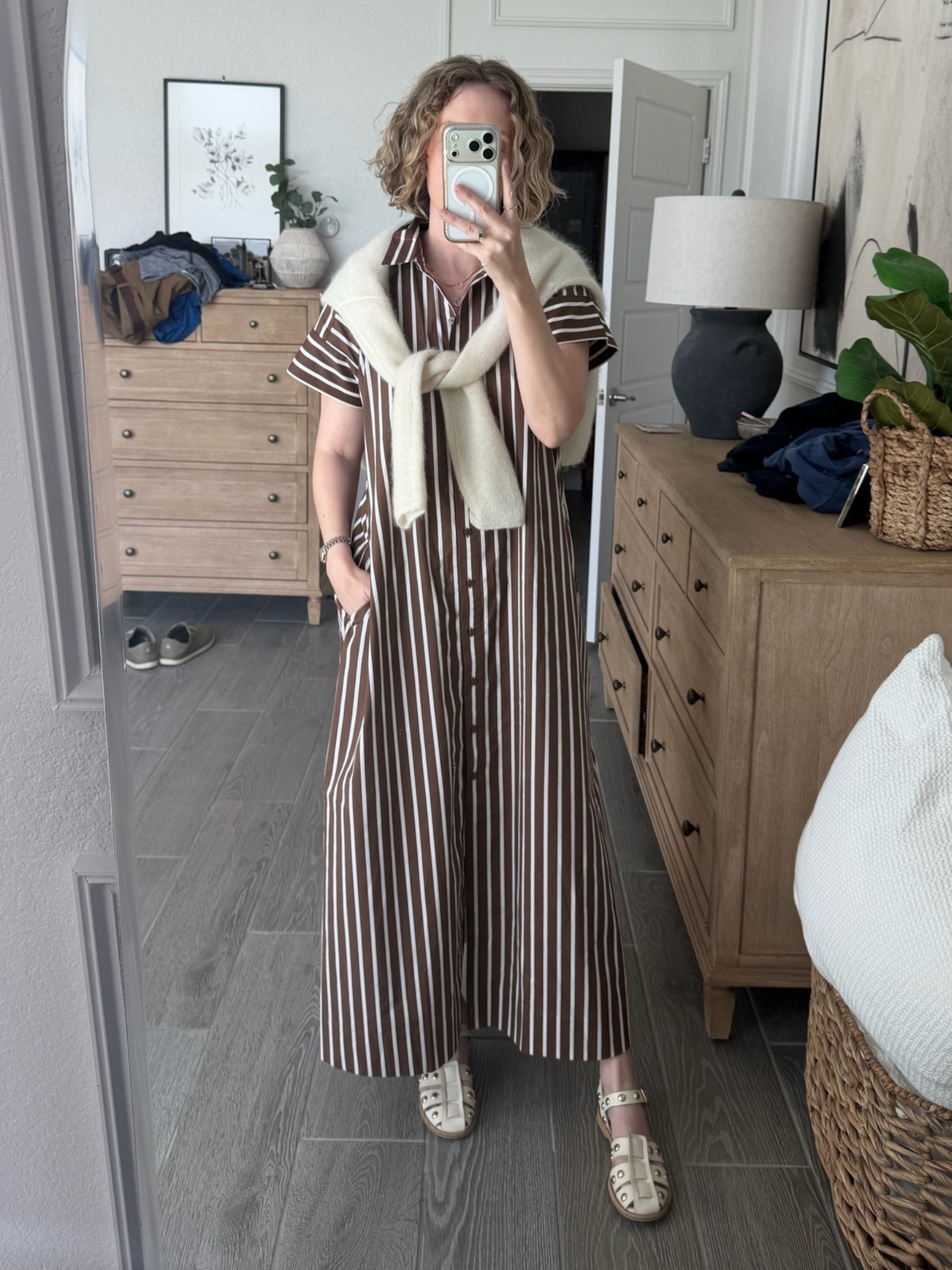 Wearing a small in dress