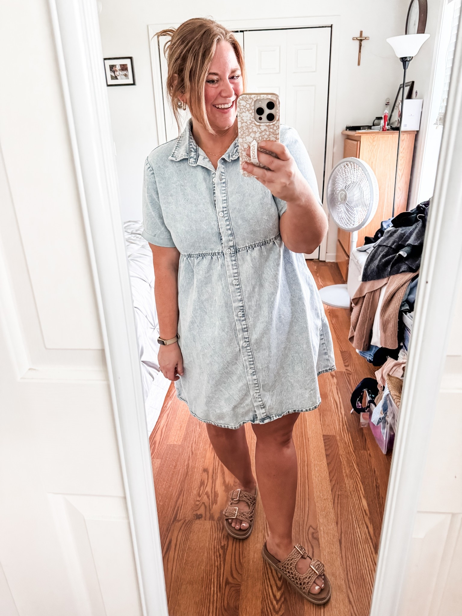 Teacher outfit! This denim dress is one of my favorites.  Wearing a large.  

#LTKMidsize #LTKPetite #LTKWorkwear