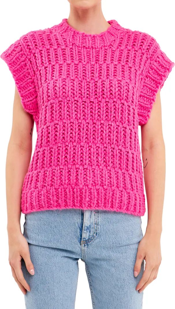 English Factory Chunky Cap Sleeve Sweater | Nordstrom | Nordstrom