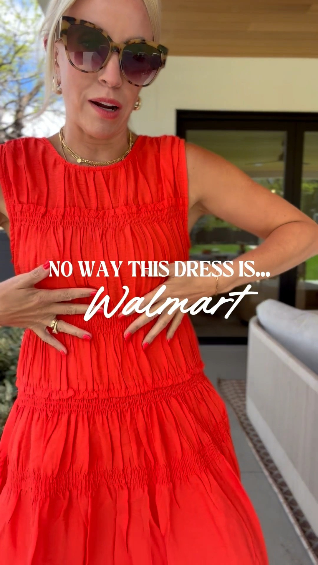 No way this dress is from Walmart! Comes in other colors too, I’m wearing a medium!
