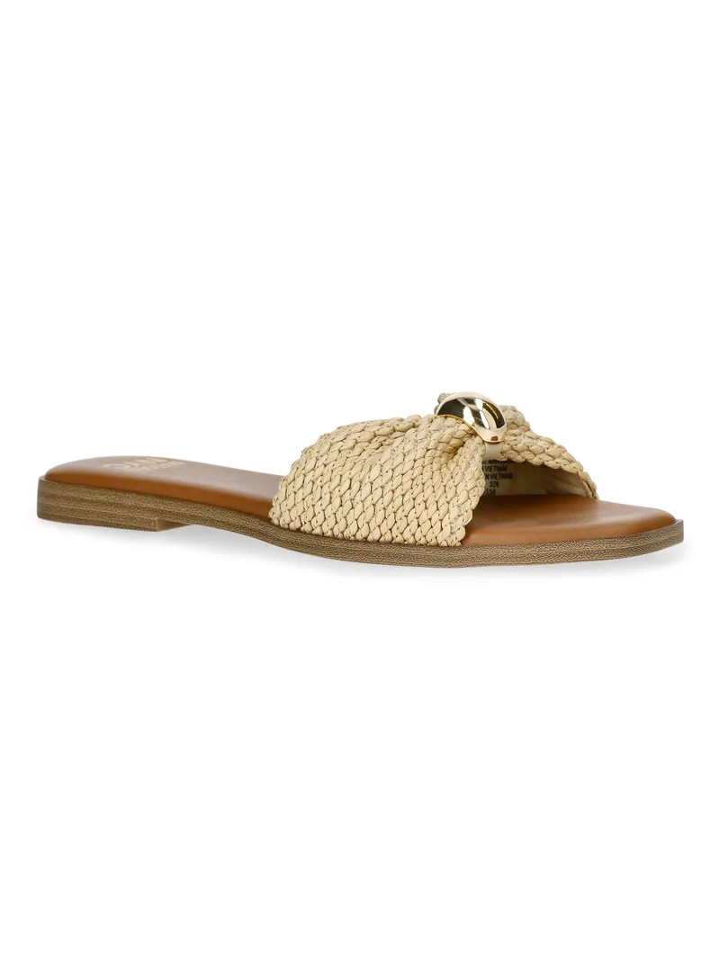 Madden NYC Women's Raffia Knot Slide Sandals | Walmart (US)
