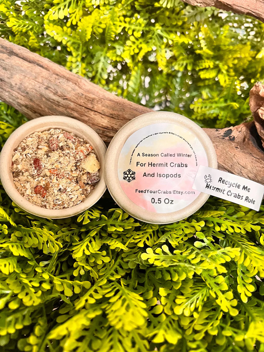 Winter Blend Hermit Crab Food with Beetroot and molted Horseshoe Crab, Natural Fibers | Etsy (US)