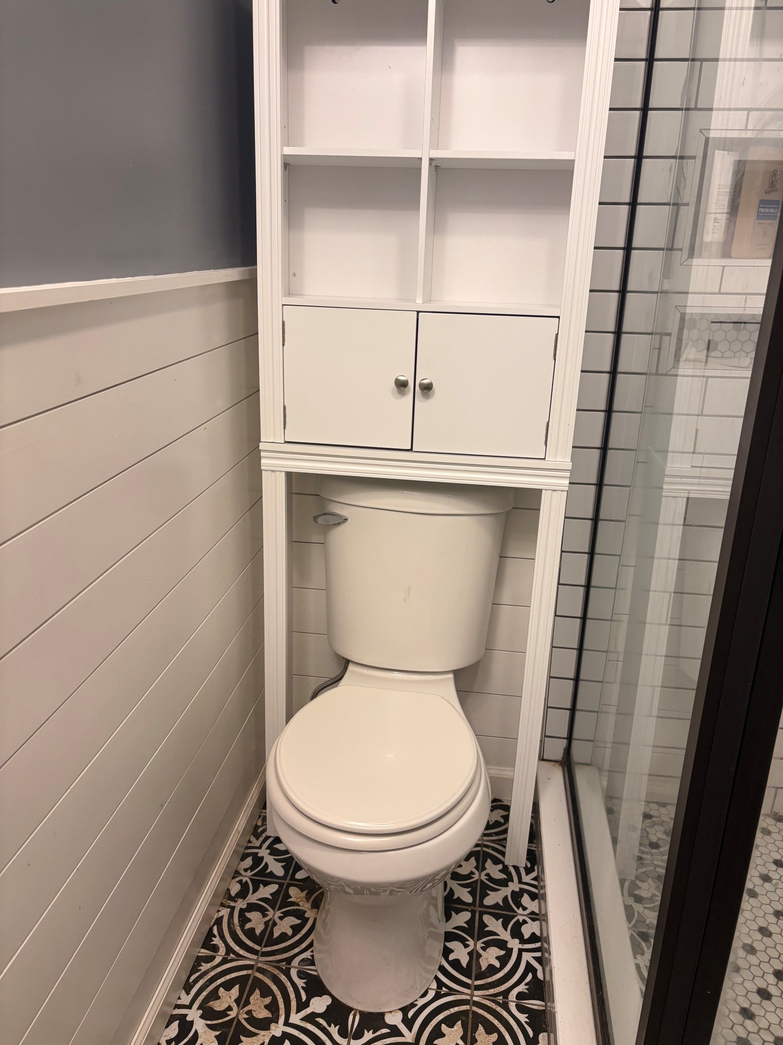 This over the toilet storage is perfect for small spaces 

#LTKdayinmylife #LTKMothersDay #LTKHome