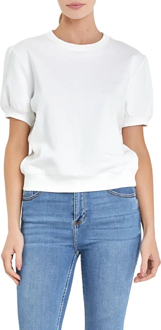 English Factory Short Sleeve French Terry Sweatshirt | Nordstrom | Nordstrom