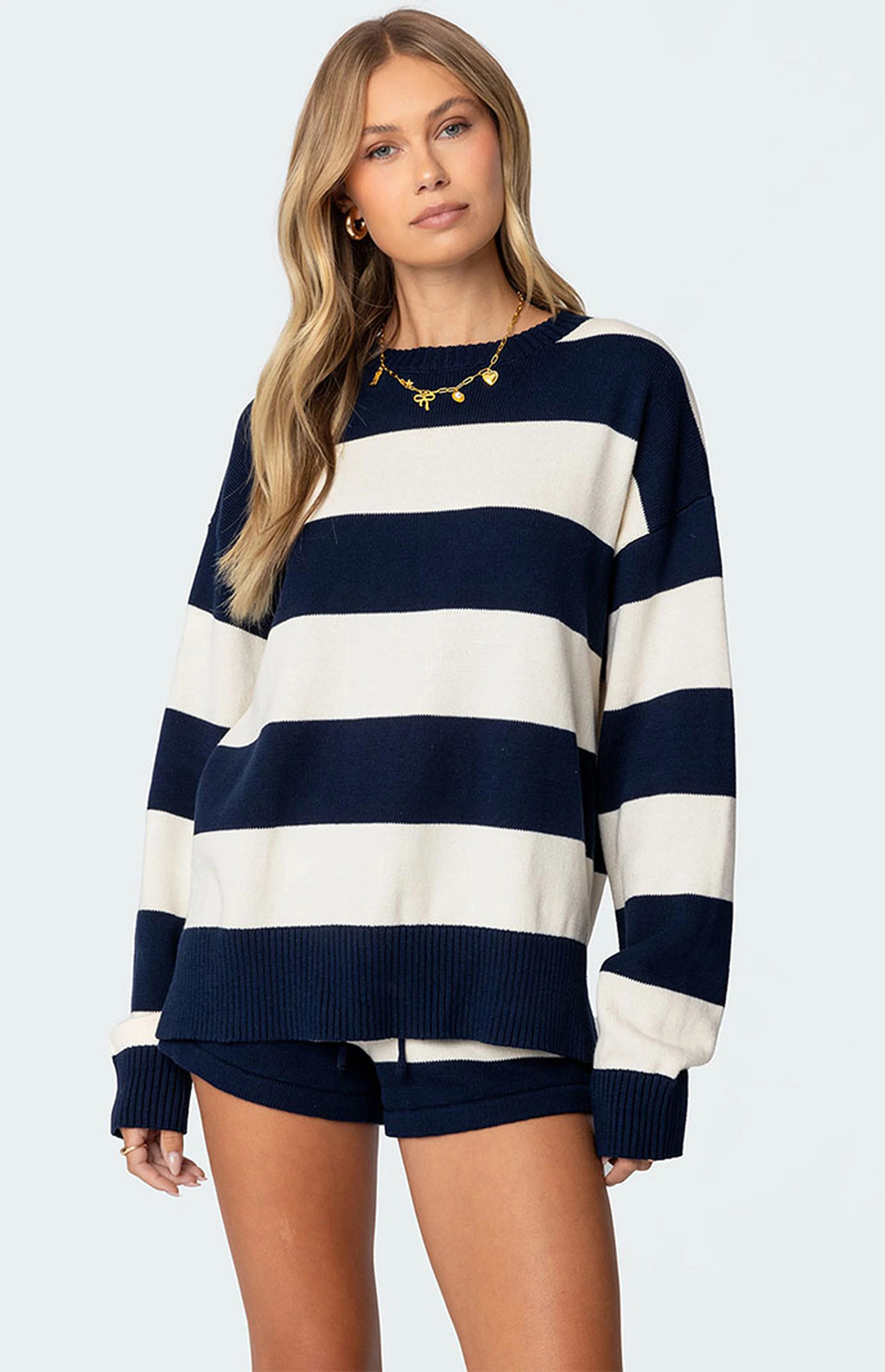 Edikted Riley Oversized Striped Sweater | PacSun