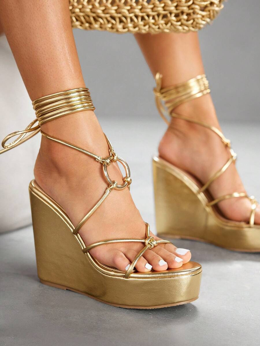 CUCCOO SZL CUCCOO Women's High Platform Fashion Sandals, Summer For Christmas | SHEIN