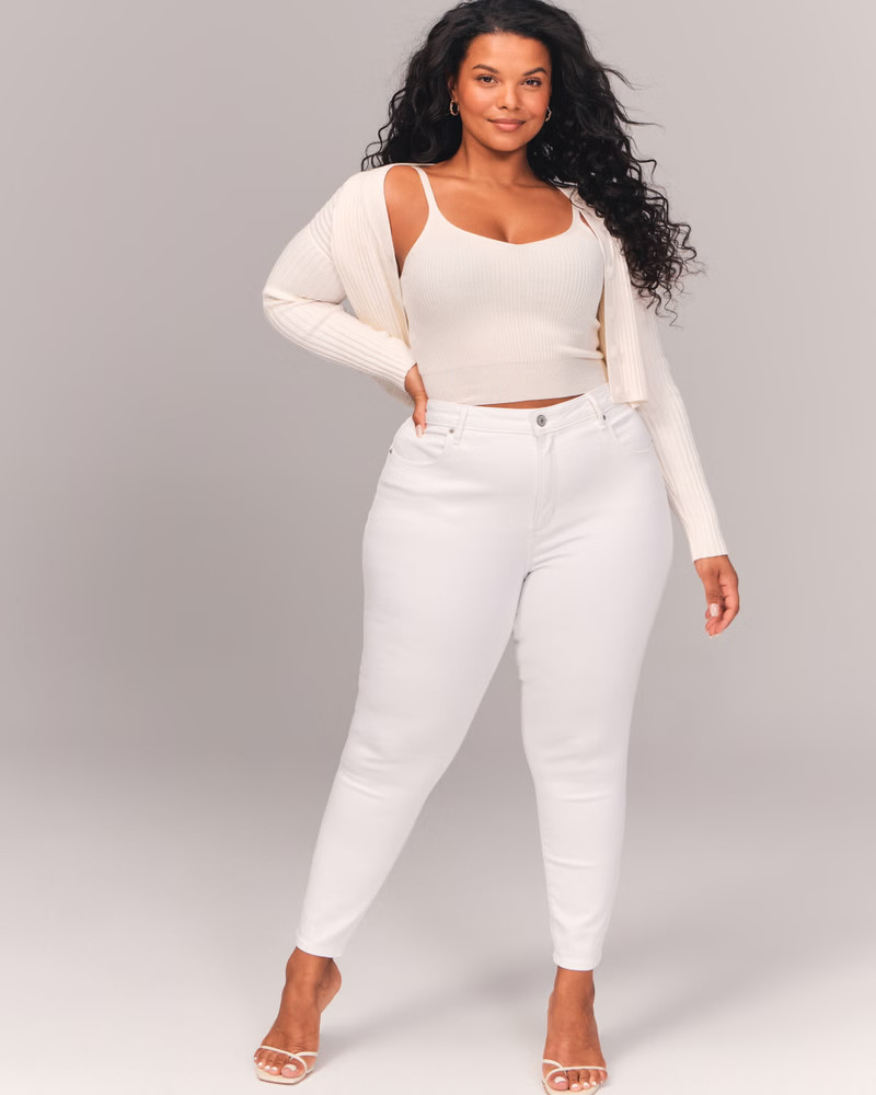 Curve Love High Rise Super Skinny Ankle Jeans | Abercrombie & Fitch (US)