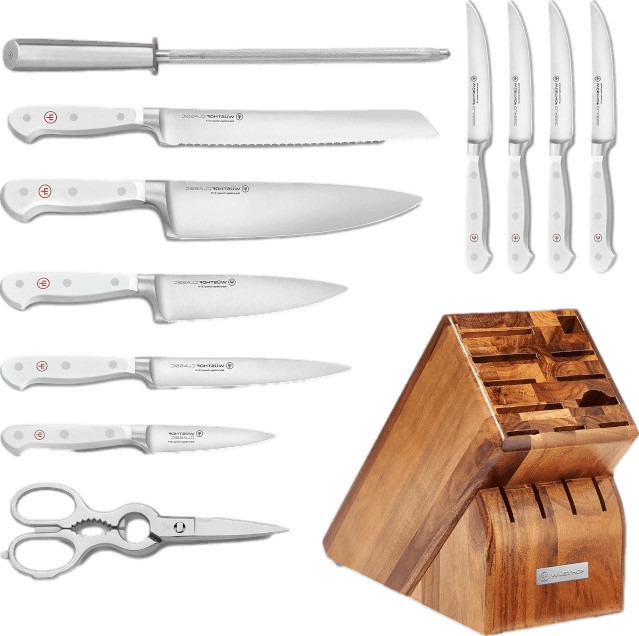 WÜSTHOF Classic White Knife Block Set · 12 Piece Set | Curated