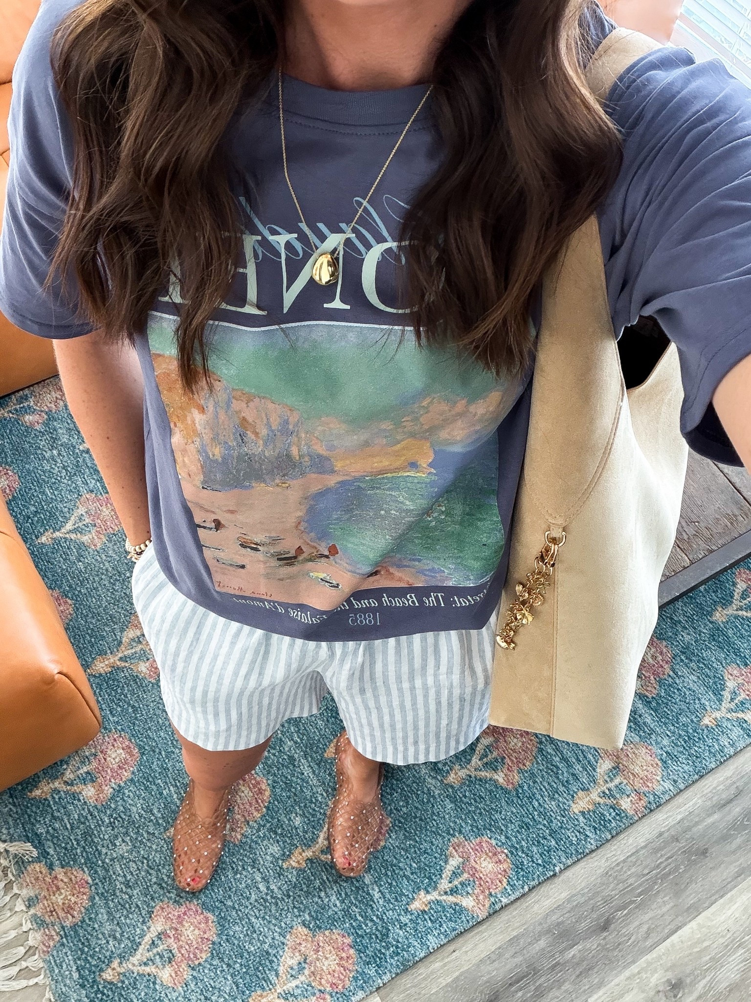 Today’s outfit 

Top medium (could have done a small. It’s oversized) 
Shorts (small) 