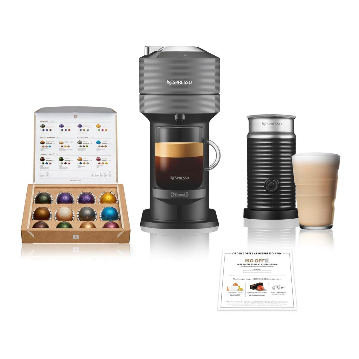 Nespresso Vertuo Next with Milk Frother, Coffee and Voucher | HSN