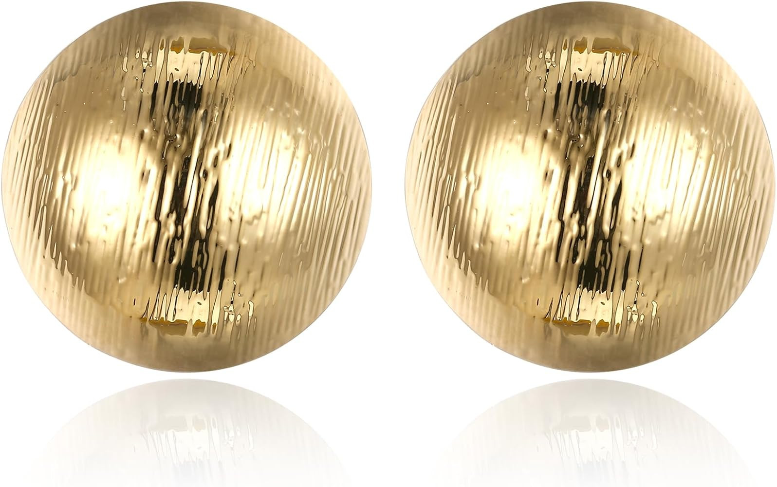 FANZE Gold Earring Trendy, Chunky Drop Stud Gold Statement Big Earring for Women Jewelry Gift | Amazon (US)