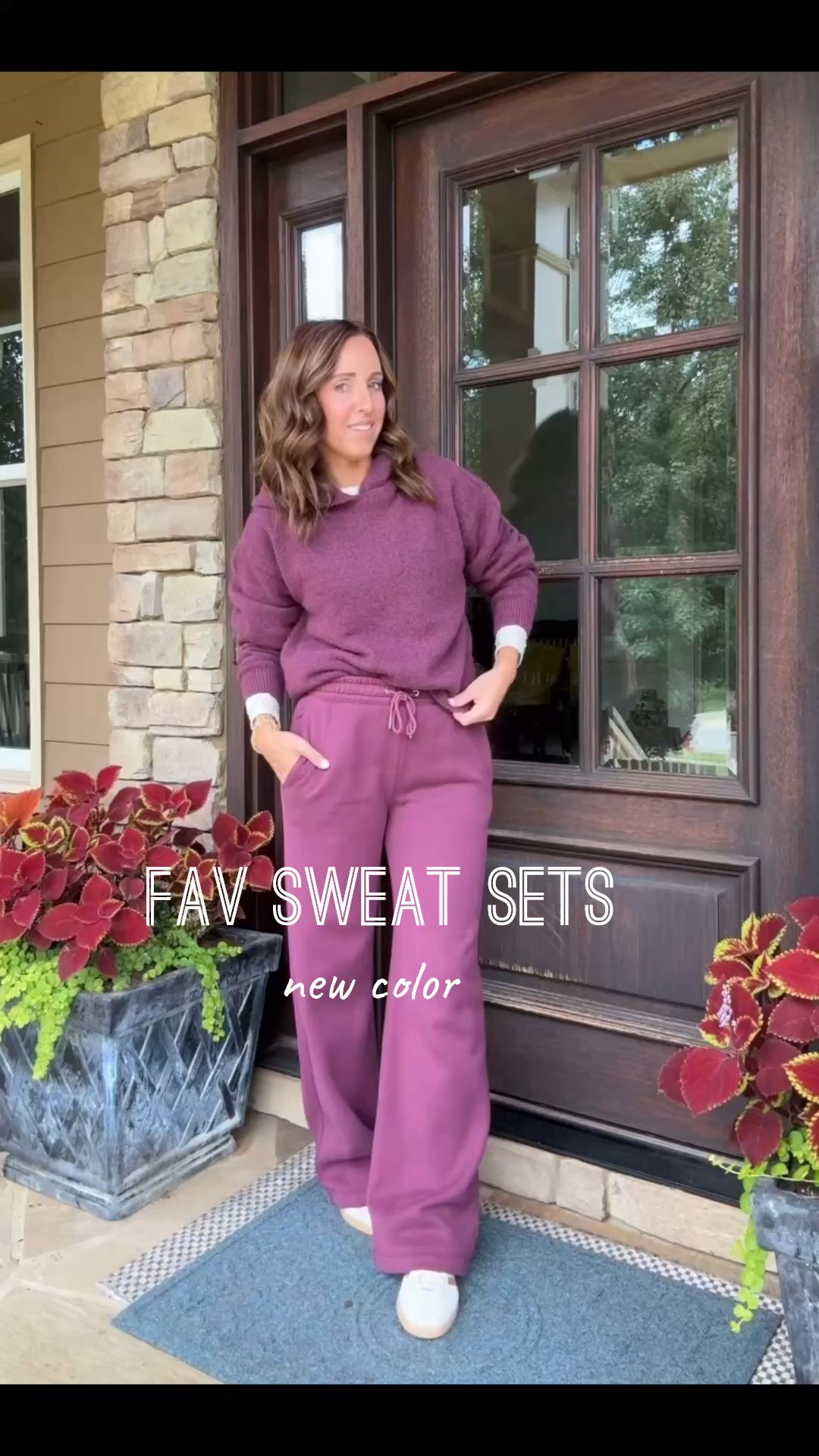Sunday Sets collection. Favorite sweats. Abercrombie. 
Sweater XS. Pants XS. Top S.
