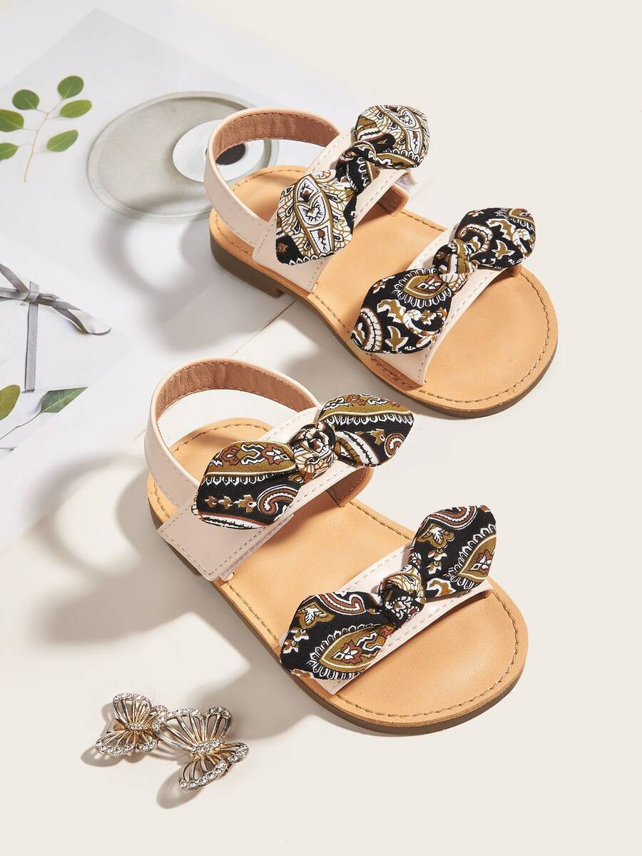 Girls Bow Decor Slingback Sandals | SHEIN