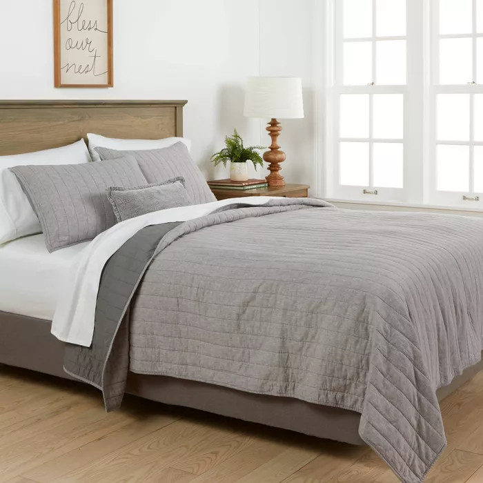 Chambray Linen Blend Quilt - Threshold™ | Target