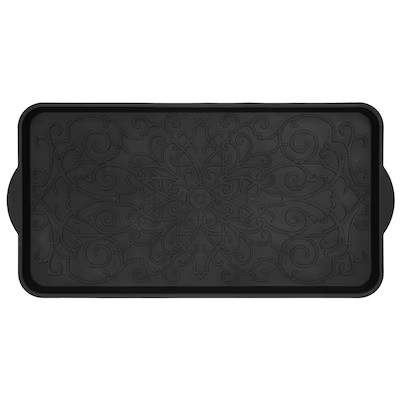 Mohawk Home 1-1/2-ft x 2-1/2-ft Black Rectangular Indoor or Outdoor Boot Tray Lowes.com | Lowe's