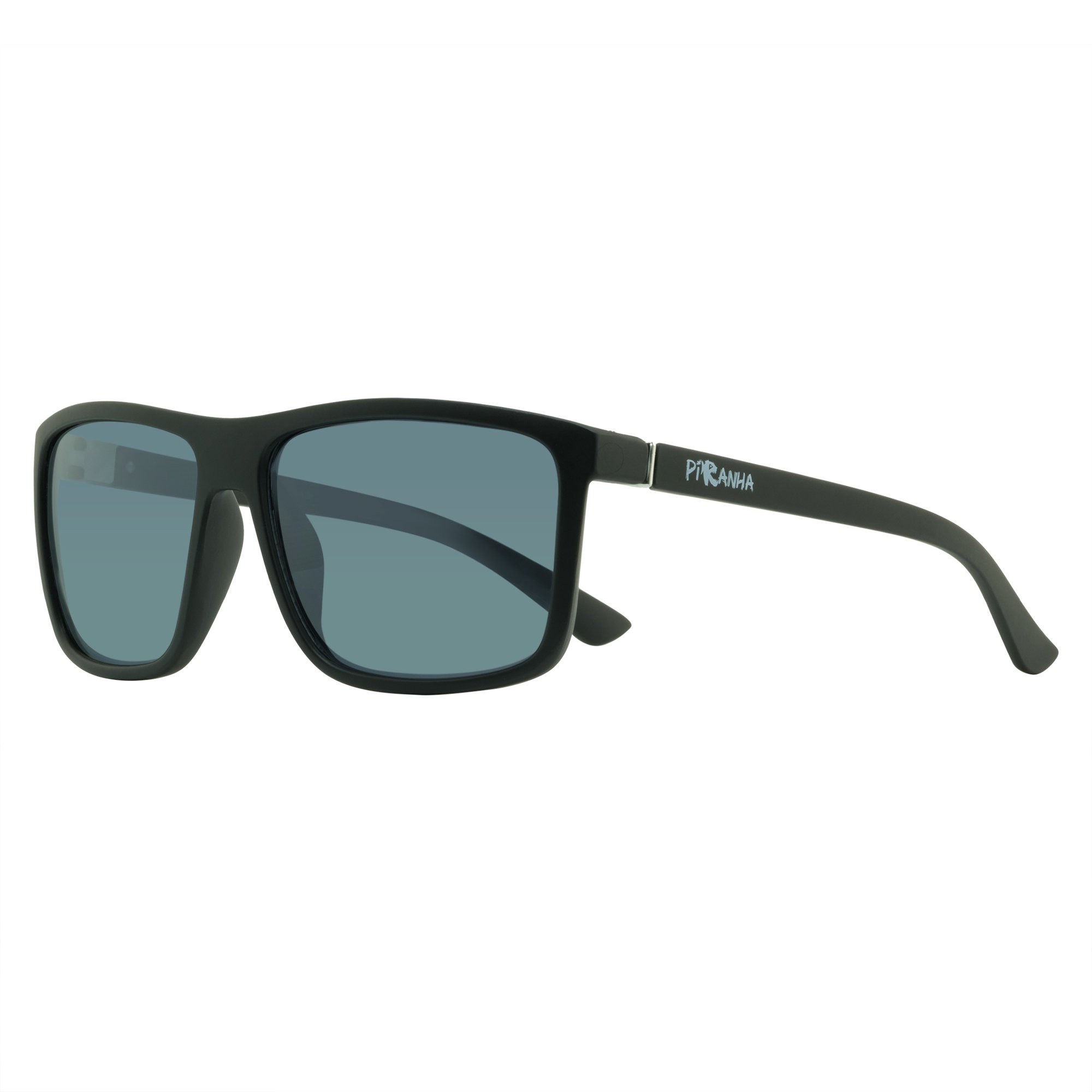 Piranha Eyewear Reaction Square Black Sunglasses with Smoke Lens - Unisex | Walmart (US)