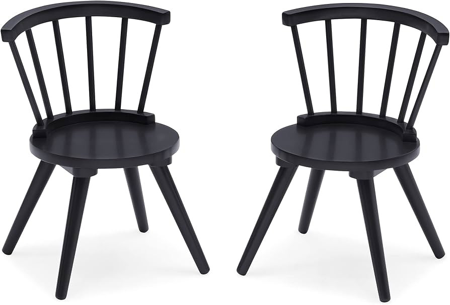 Delta Children Windsor 2-Piece Chair Set, Greenguard Gold Certified, Midnight Grey | Amazon (US)