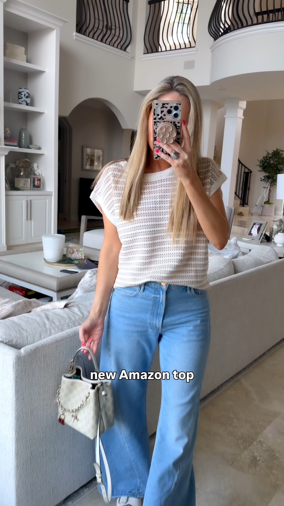 New soft Amazon top (small) with my viral lemon twist jeans. Bring a size 27.  

Transitional summer outfit￼
Crochet summer top
Birkenstock like sandals that are very comfortable ￼

#LTKgrwm #LTKootd #LTKOver40