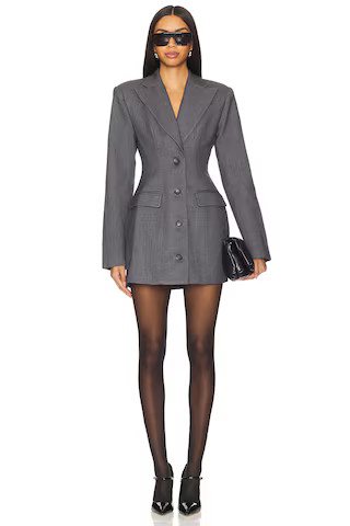 Lovers and Friends x Emily Gemma Adee Blazer Dress in Dark Grey from Revolve.com | Revolve Clothing (Global)