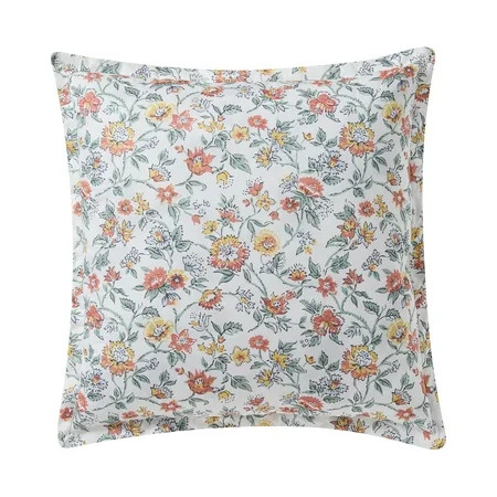 Home Decor Collection 20" x 20" White Vintage Botanical Floral Cotton Decorative Pillow | Walmart (US)